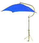 Sun-Smart Deluxe Tractor Umbrella Kit - Blue Cover