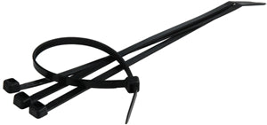 7-1/2 INCH BLACK ZIP TIE WITH 18 LB. RATING - 50/BAG