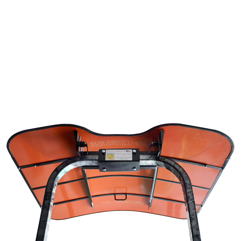 Sun-Smart Tractor & Mower Sunshade Canopy - ROPS Mount - 44" x 44" - Orange - Quality Farm Supply