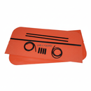 Sun-Smart Tractor & Mower Sun Shade Canopy - Replacement Top Only - 48" x 52" - Orange