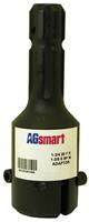 AgSmart PTO Adapter - 1-3/4" 20 Spline Female x 1-3/8" 6 Spline Male, Clamp Type, 125 HP