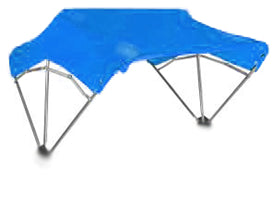 Sun-Smart Tractor Canopy - 3-Bow, 48", Blue, Fender Mounting Brackets