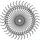 AgSmart Hay Rake Wheel - Black, 55", Right, 7mm Tines for Kuhn, 70175946