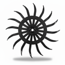 AgSmart Rotary Hoe Wheel for Case IH 1969217C1, John Deere AN142664, M&W 27-1830114, Yetter 3400-111 - 21", Black