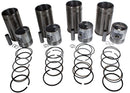 TISCO Piston Kit - 3.3125" Overbore, 4 Cylinder for Massey Ferguson, 830641M91