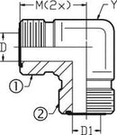 OFS X OFS 90 DEG; - OFS UNION ELBOW - STEEL