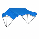 Sun-Smart Tractor Canopy - 3-Bow, 48", Blue, Fender Mounting Brackets