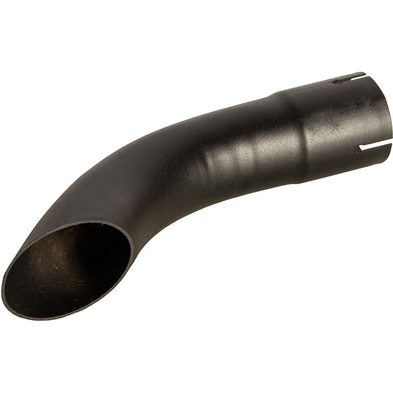 Universal Exhaust Stack Pipe - 2 -3/8" x 12", Curved, Black - Quality Farm Supply