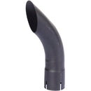 Universal Exhaust Stack Pipe - 2-1/2" x 12", Curved, Black - Quality Farm Supply