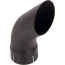 Universal Exhaust Stack Pipe - 4" x 12", Curved, Black - Quality Farm Supply