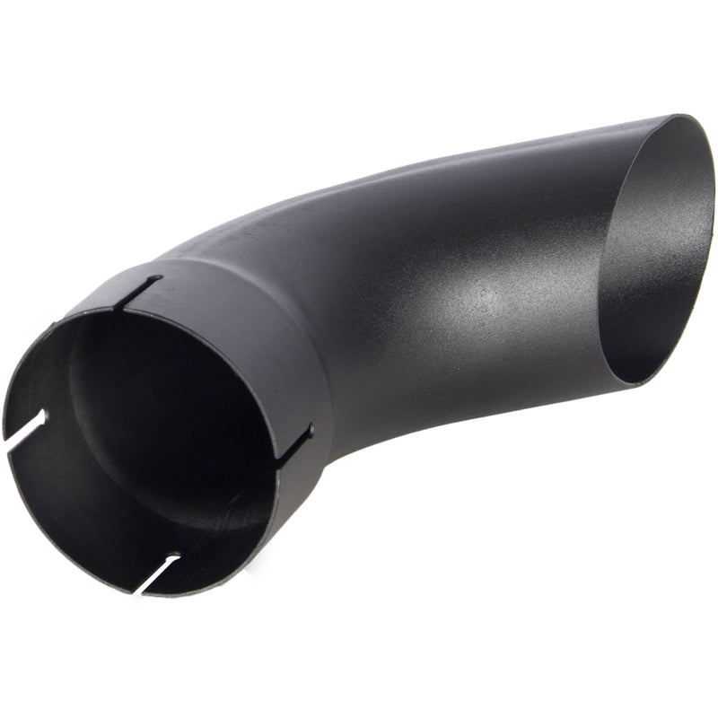 Universal Exhaust Stack Pipe - 4" x 12", Curved, Black - Quality Farm Supply