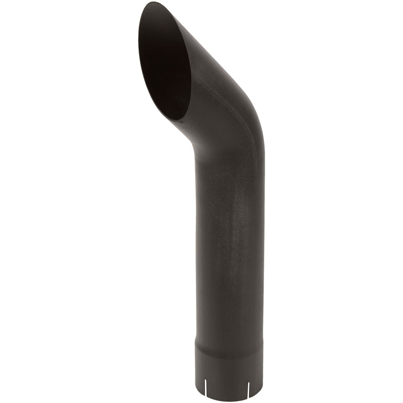 Universal Exhaust Stack Pipe - 4" x 24", Curved, Black - Quality Farm Supply