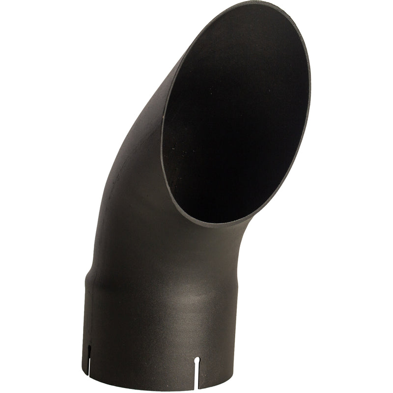 Universal Exhaust Stack Pipe - 5" x 12", Curved, Black - Quality Farm Supply
