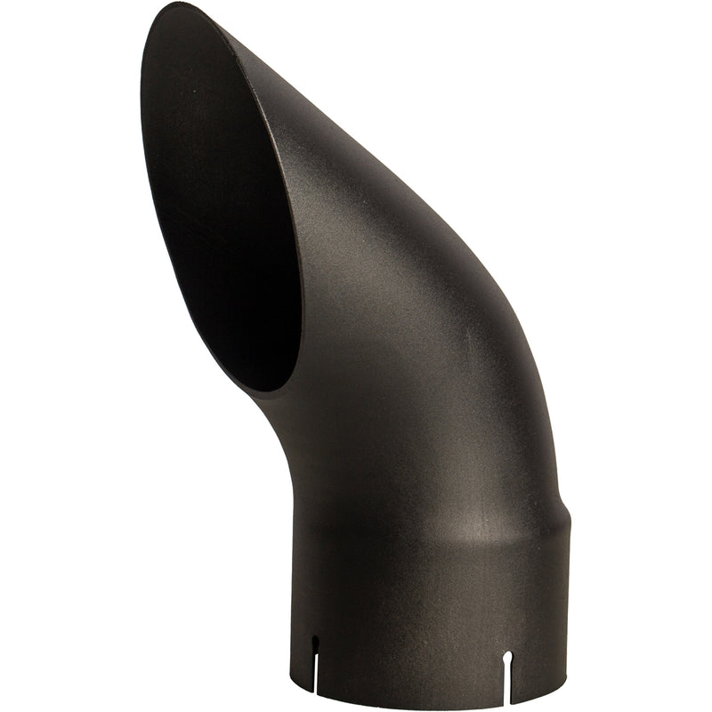 Universal Exhaust Stack Pipe - 5" x 12", Curved, Black - Quality Farm Supply