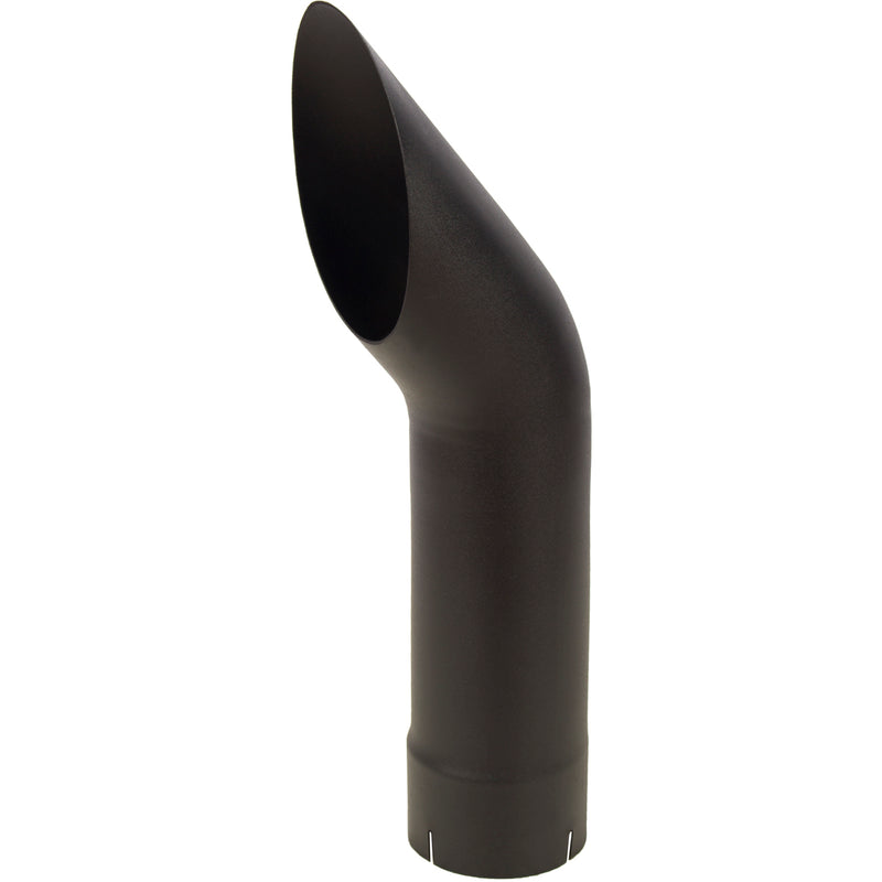 Universal Exhaust Stack Pipe - 5" x 24", Curved, Black - Quality Farm Supply