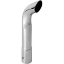 Universal Exhaust Stack Pipe - 1-1/4" x 12", Curved, Chrome - Quality Farm Supply
