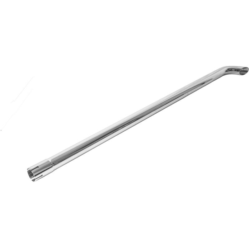 Universal Exhaust Stack Pipe - 1-3/4" x 48", Curved, Chrome - Quality Farm Supply