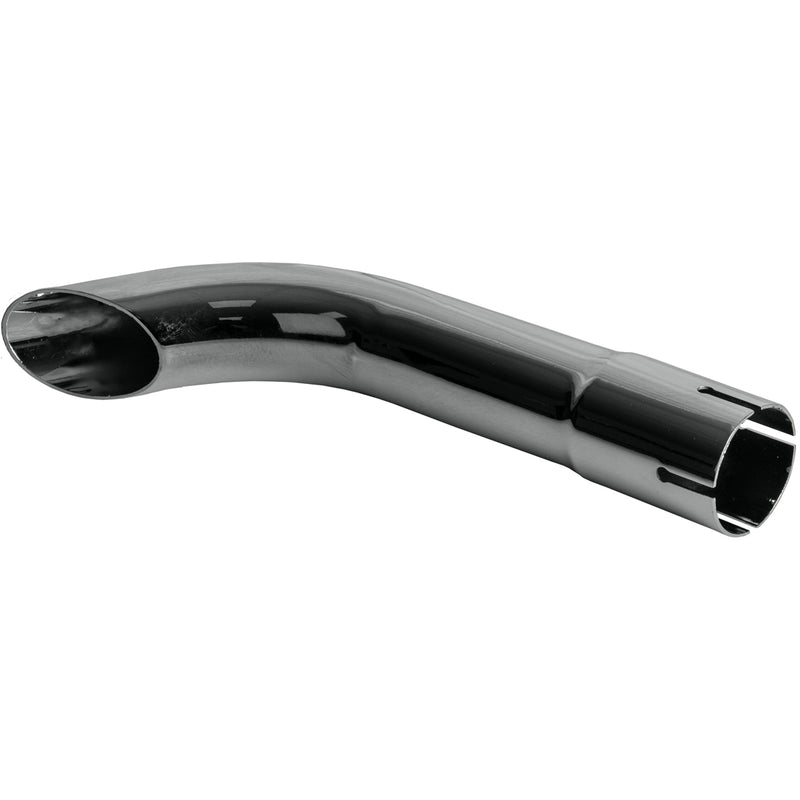 Universal Exhaust Stack Pipe - 1-7/8" x 12", Curved, Chrome - Quality Farm Supply
