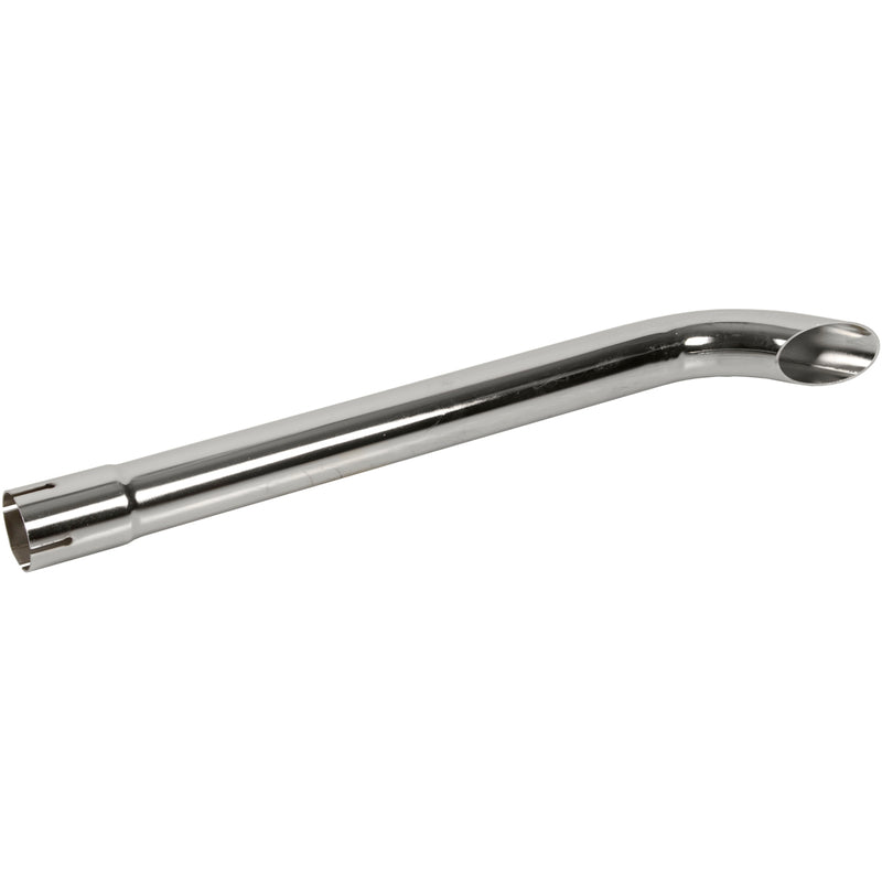 Universal Exhaust Stack Pipe - 1-7/8" x 24", Curved, Chrome - Quality Farm Supply