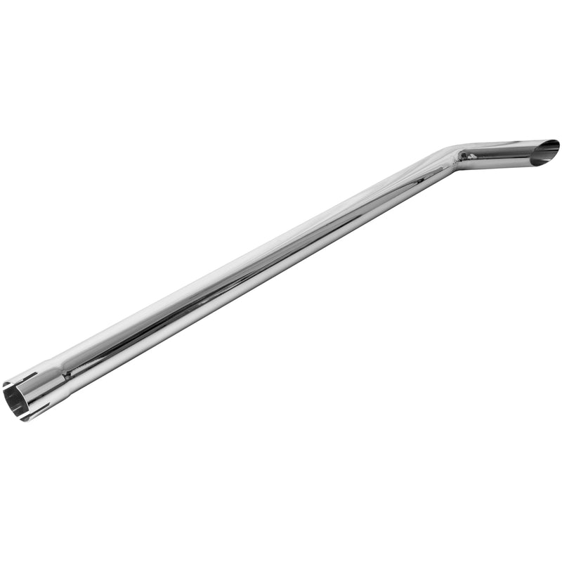 Universal Exhaust Stack Pipe - 2-1/8" x 48", Curved, Chrome - Quality Farm Supply