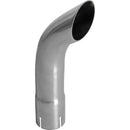 Universal Exhaust Stack Pipe - 2-1/4" x 12", Curved, Chrome - Quality Farm Supply