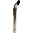 Universal Exhaust Stack Pipe - 2-1/4" x 24", Curved, Chrome - Quality Farm Supply