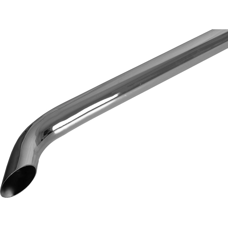 Universal Exhaust Stack Pipe - 2-1/4" x 48", Curved, Chrome - Quality Farm Supply