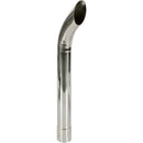 Universal Exhaust Stack Pipe - 2-3/8" x 24", Curved, Chrome - Quality Farm Supply