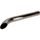 Universal Exhaust Stack Pipe - 2-1/2" x 24", Curved, Chrome - Quality Farm Supply