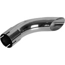 Universal Exhaust Stack Pipe - 2-3/4" x 12", Curved, Chrome - Quality Farm Supply
