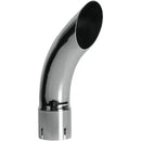 Universal Exhaust Stack Pipe - 2-3/4" x 12", Curved, Chrome - Quality Farm Supply