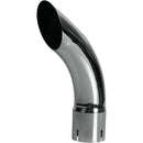Universal Exhaust Stack Pipe - 2-3/4" x 12", Curved, Chrome - Quality Farm Supply
