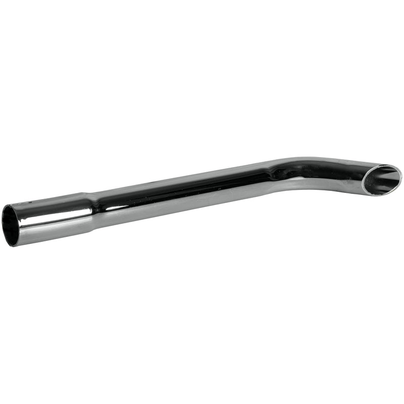 Universal Exhaust Stack Pipe - 2-3/4" x 24", Curved, Chrome - Quality Farm Supply