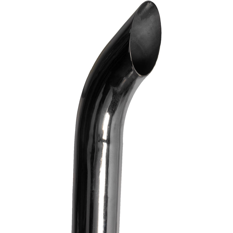 Universal Exhaust Stack Pipe - 3" x 84", Curved, Chrome - Quality Farm Supply