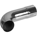 Universal Exhaust Stack Pipe - 3-1/2" x 12", Curved, Chrome - Quality Farm Supply