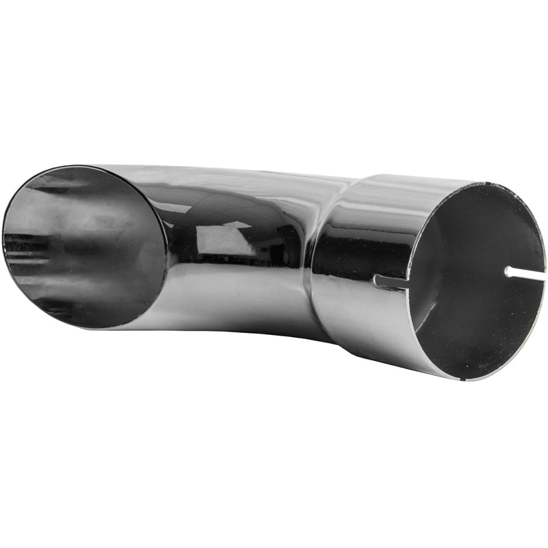 Universal Exhaust Stack Pipe - 4" x 12", Curved, Chrome - Quality Farm Supply