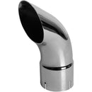 Universal Exhaust Stack Pipe - 4" x 12", Curved, Chrome - Quality Farm Supply