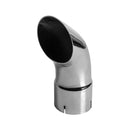 Universal Exhaust Stack Pipe - 1" x 12", Curved, Chrome - Quality Farm Supply