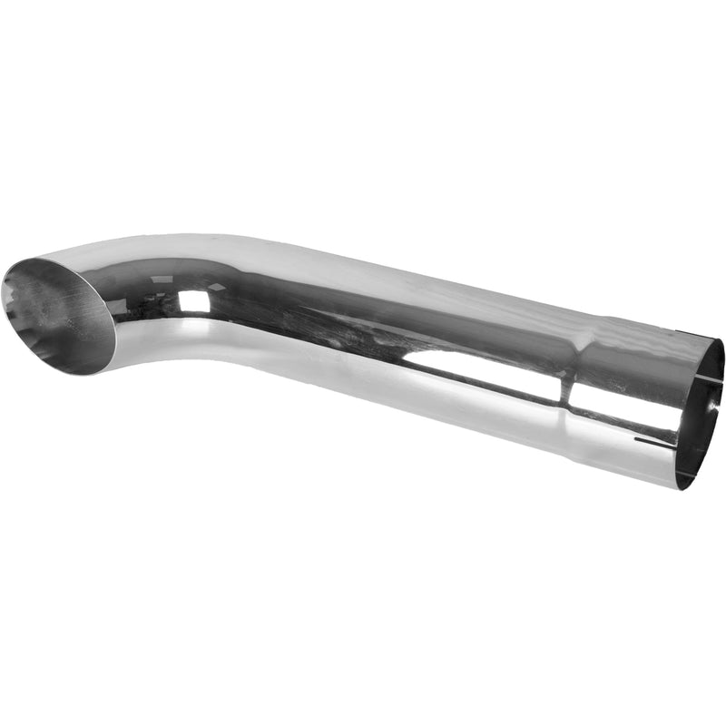 Universal Exhaust Stack Pipe - 4-1/2" x 24", Curved, Chrome - Quality Farm Supply