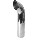 Universal Exhaust Stack Pipe - 4-1/2" x 24", Curved, Chrome - Quality Farm Supply