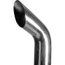 Universal Exhaust Stack Pipe - 5" x 72", Curved, Chrome - Quality Farm Supply