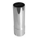 Universal Exhaust Stack Pipe - 4" x 12", Straight, Chrome - Quality Farm Supply