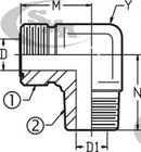 OFS X MP 90 DEG; - OFS MALE ELBOW - STEEL