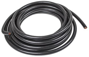 1/0 AWG BLACK BATTERY CABLE BLACK STRIPE - 25 FOOT ROLL - 1/0 GAUGE