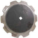 Wear Tuff Disc Blade - 28" x 8MM,  Notched, 1-1/2" Square x 1-5/8" Round Axle