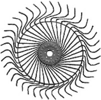 AgSmart Hay Rake Wheel - Black, 55", Left Hand, 7mm Tines