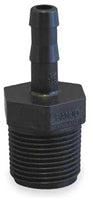 1/2 INCH MNPT X 3/8 INCH HOSE BARB  POLY