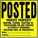 POSTED SIGN - HEAVY DUTY PLASTIC
